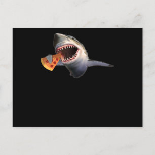 Shark Eating Pizza Shark Lovers Funny Gifts Briefkaart