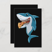 Shark Eating Pizza Shark Lovers Pizza Lovers Bedankkaart (Voorkant / Achterkant)