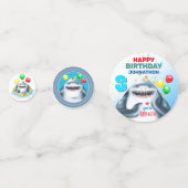 Shark Fantastic Kids Verjaardag Confetti (Voorkanten)