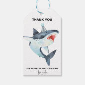 Shark feestfavor-taggen  cadeaulabel (Voorkant)
