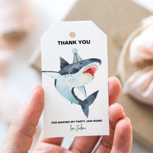 Shark feestfavor-taggen  cadeaulabel