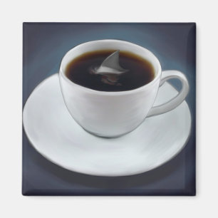 Shark Fin Coffee Magnet Magneet