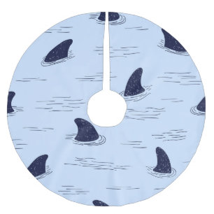 Shark Fin Ocean Pattern Kerstboom Rok