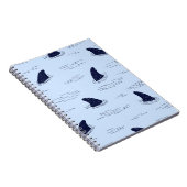 Shark Fin Ocean Pattern Notitieboek (Rechterzijde)