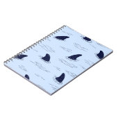Shark Fin Ocean Pattern Notitieboek (Linkerzijde)