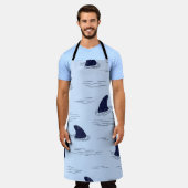 Shark Fin Ocean Pattern Schort (Gedragen)