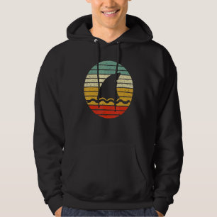 Shark Fin Retro Style Shark Mannen Vrouwen Kinder  Hoodie