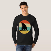 Shark Fin Retro Style Shark T-shirt (Voorkant volledig)