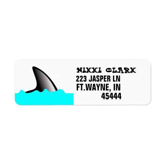 Shark fin Return Address Label (Voorkant)
