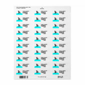 Shark fin Return Address Label (Full Sheet)