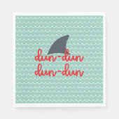 Shark Fin servetten met golven| Dun Dun Dun (Voorkant)