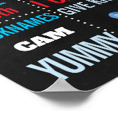 Shark First Birthday-bord voor een jongen Poster (Hoek)