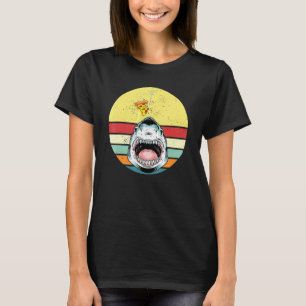 Shark Fish Pizza Retro Pizzeria Pizza Chef T-shirt