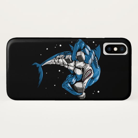 Shark Fitness Gewichtstilling Case-Mate iPhone Case (Achterkant (horizontaal))