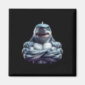 Shark Flexing Fan Lover Bodybuilding Cool Gym Work Magneet (Voorkant)