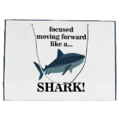 Shark focuste zich vooruit als een haai groot cadeauzakje (Achterkant)