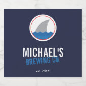 Shark Food and Beverage Label Set Bier Etiket (Enkel label)