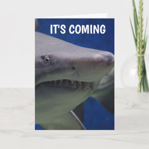 SHARK FOTOGRAPHY FUNNY BIRTHDAY KAART