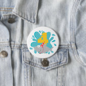 Shark Fourth Birthday Button (In situ)