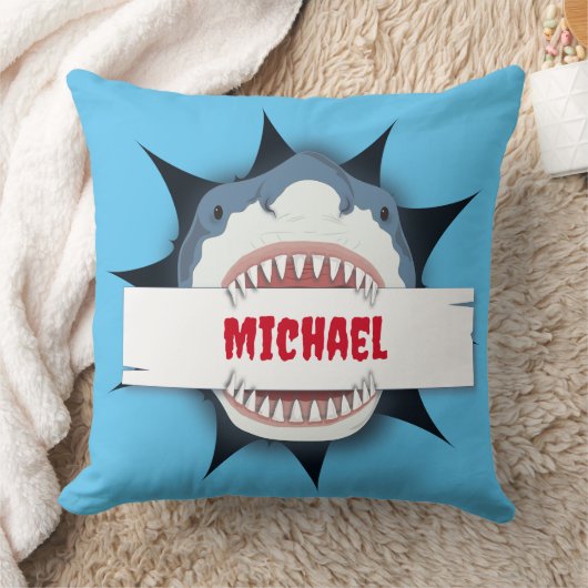 Shark Funny Personalized Kussen (Deken)