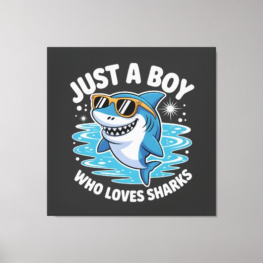 Shark Funny Quote Canvas Afdruk (Voorkant)