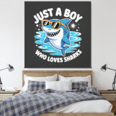 Shark Funny Quote Canvas Afdruk (Insitu (Slaapkamer))