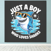 Shark Funny Quote Canvas Afdruk (Insitu (Houten vloer))