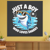 Shark Funny Quote Canvas Afdruk (Insitu (Woonkamer))