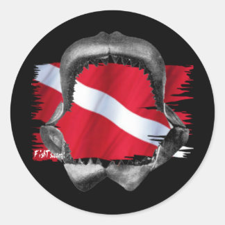 Shark Gear van Divers Den Ronde Sticker