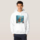 Shark gitaar held hoodie (Voorkant volledig)