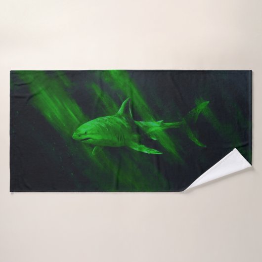 Shark Green 30 X 60 Bath Towel (Serviette de bain)