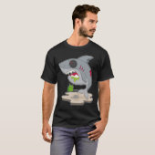 Shark Halloween Zombie T-shirt (Voorkant volledig)