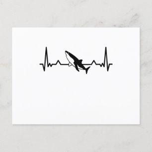 Shark Heartbeat Fish Gift Ma Pap Briefkaart