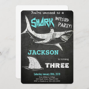 Shark Invitation Kaart