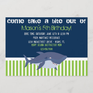 Shark Invitation Kaart