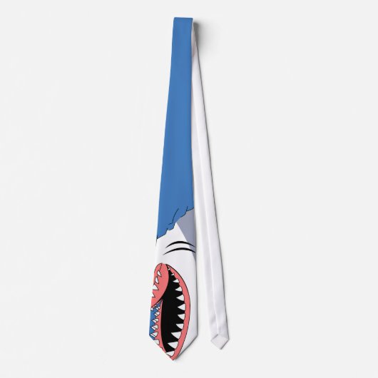 Shark jaws op een stropdas. stropdas (Voorkant)