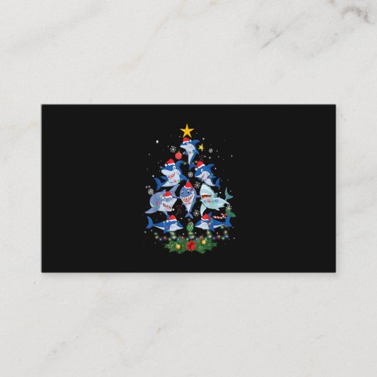Shark kerstboom Funny Shark Lover Kerstmis P Informatiekaartje (Voorkant)