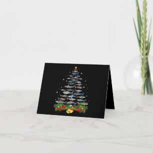 Shark kerstboom, haaienlovers bedankkaart