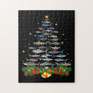 Shark kerstboom, haaienlovers legpuzzel