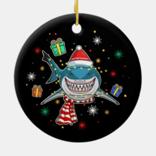Shark kerstboom keramisch ornament