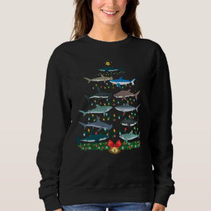 Shark kerstboom, siervissen, schimmelhaaienoverlag trui