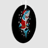 Shark kerstcadeautjes voor kerstcadeautjes ornament (voorkant)