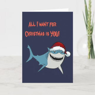Shark-kerstkaart Feestdagen Kaart