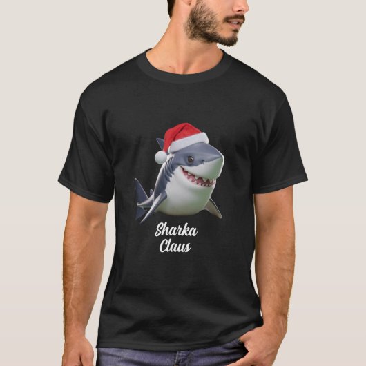 Shark Kerstmis T-shirt (Voorkant)