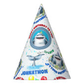 Shark Kids Verjaardag Feesthoedjes (Voorkant)