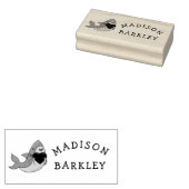 Shark Kind Cute Kawaii Naam Rubber Stempel (Gestempeld)