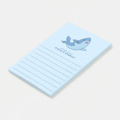 Shark Kind Cute Kawaii Post-it Notes (Schuin)