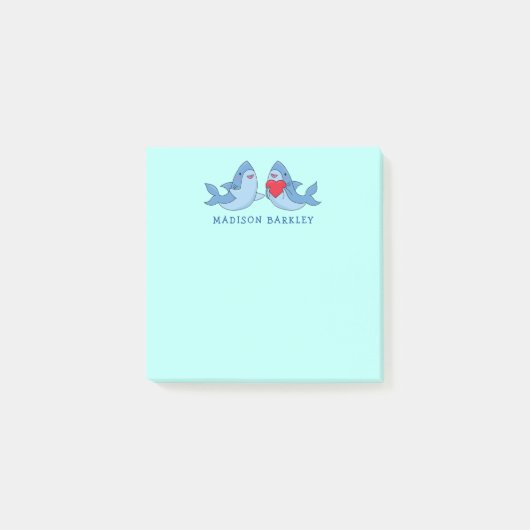 Shark Kind Cute Kawaii Post-it Notes (Voorkant)