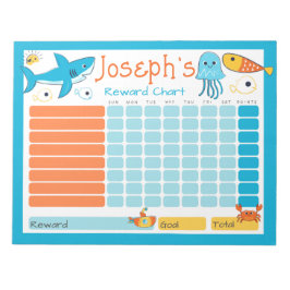 Shark Kinder Reward Chart voor Daily Routine Chore Notitieblok