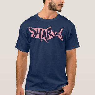 Shark Lettering op Shark Silhouette T-shirt